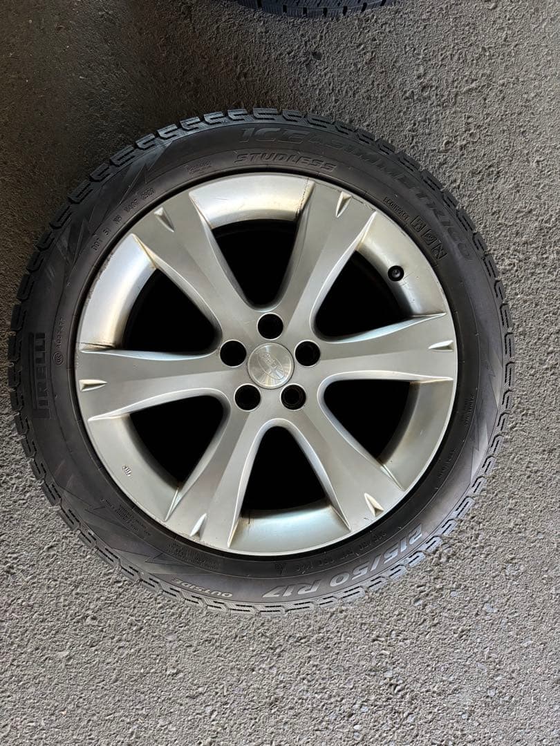 215/50/R17 スバル純正ホイールとピレリ スタッドレスの4本セット