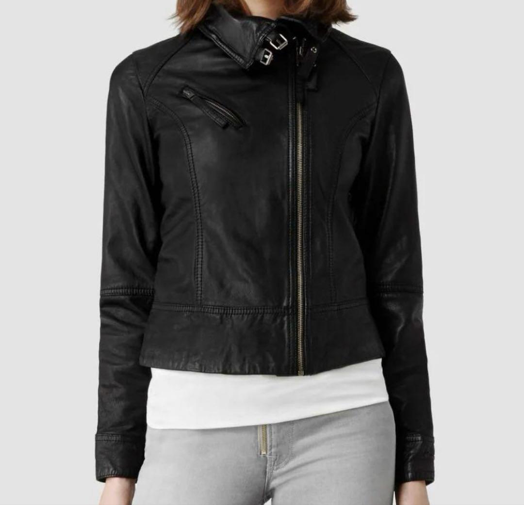 UK8 良品 ALLSAINTS オールセインツ ライダースジャケット 黒