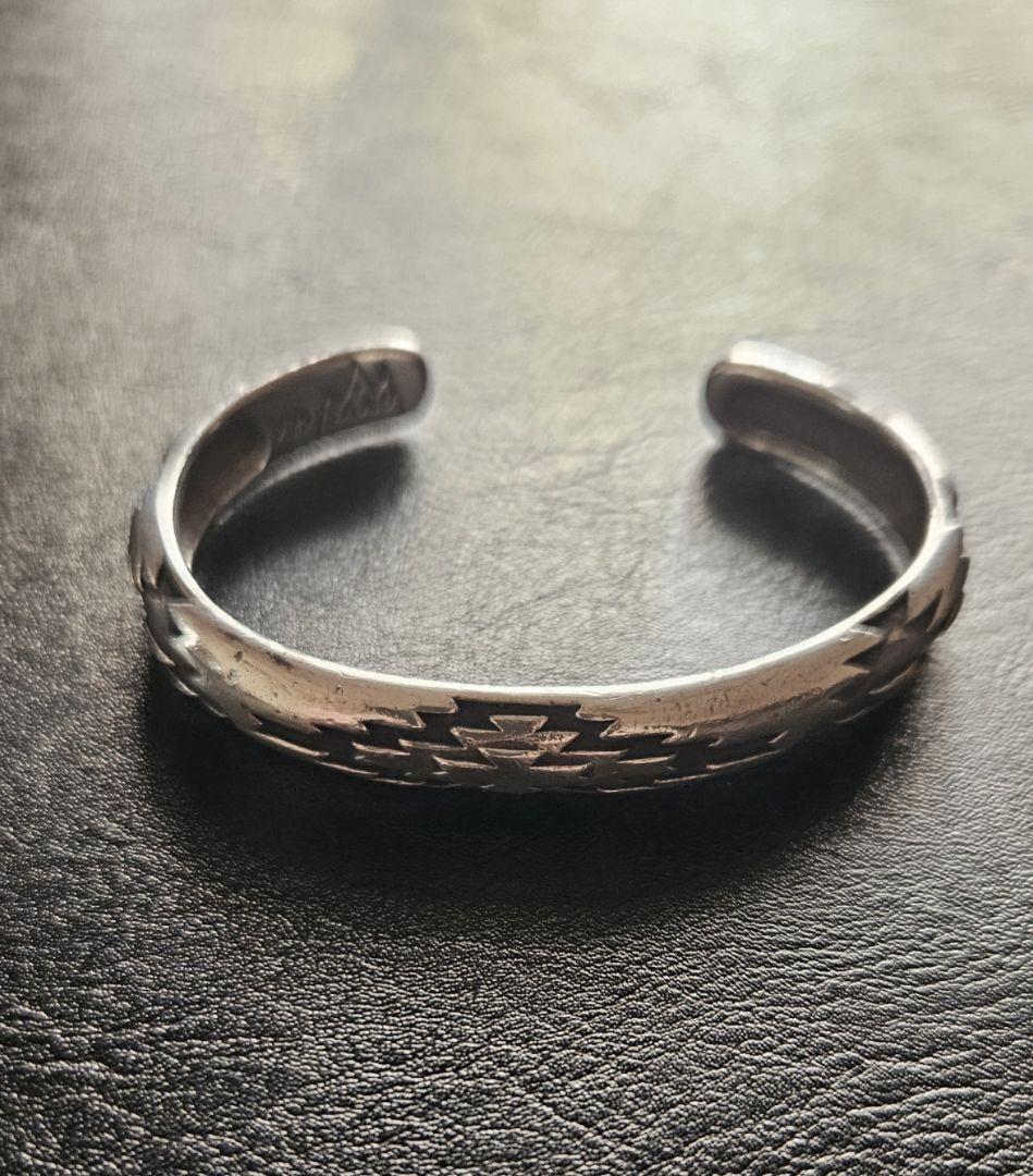 【極希少】SAAD サード シルバー バングル ブレスレット オルテガ柄 銀