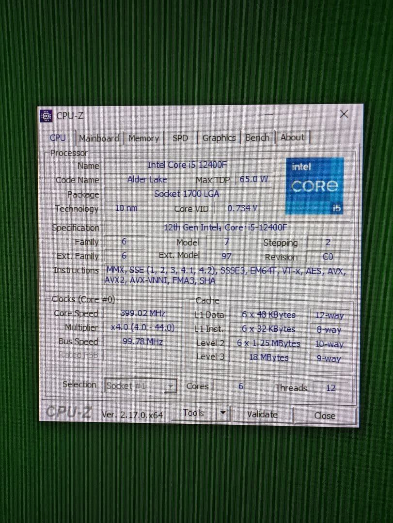Intel Core i5-12400F + B660 +AK400(未開封)