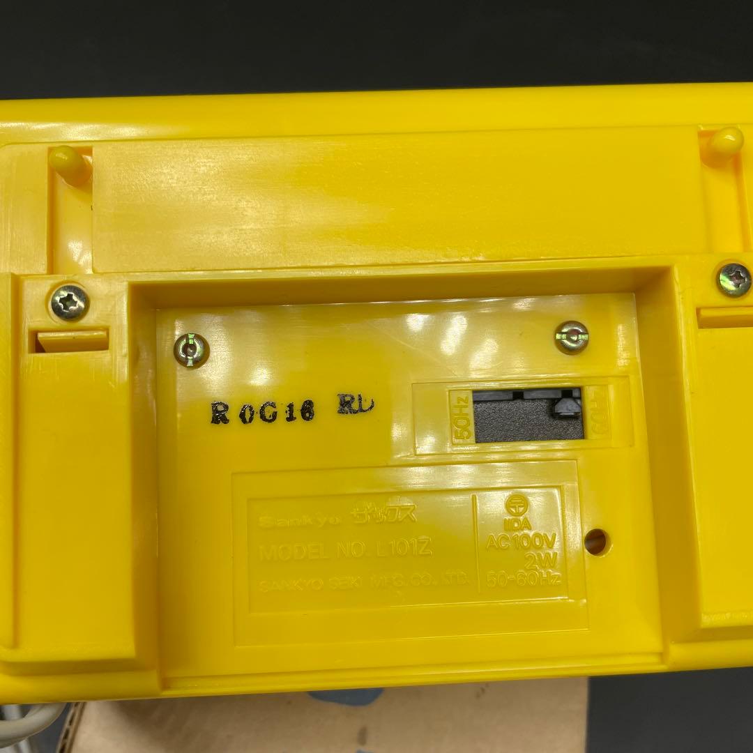 SANKYO 昭和レトロ　パタパタ時計　ザックスLT-101 イエロー