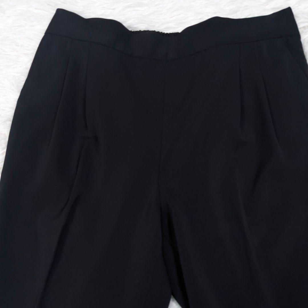 グリーンレーベルリラクシング パンツスーツ 黒 カチリラ ノーラペル 38&36