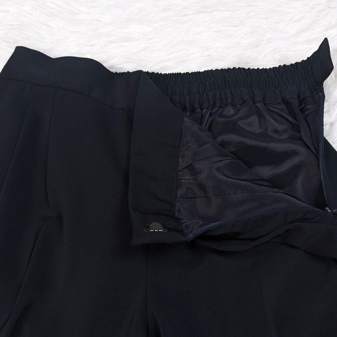 グリーンレーベルリラクシング パンツスーツ 黒 カチリラ ノーラペル 38&36