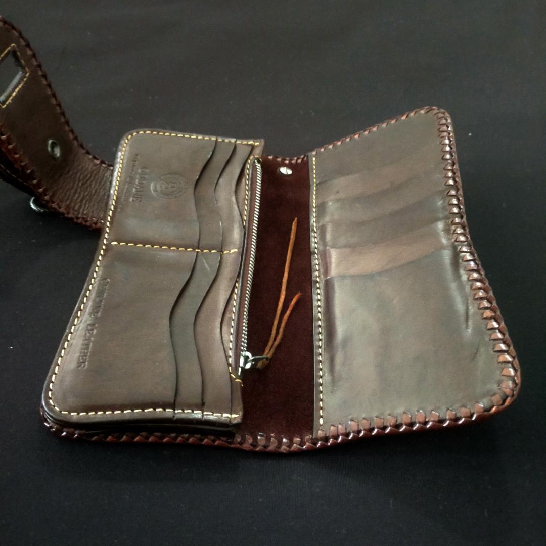 美品 GODANE ゴダン 長財布 クロコダイルレザー製 ターコイズコンチョ