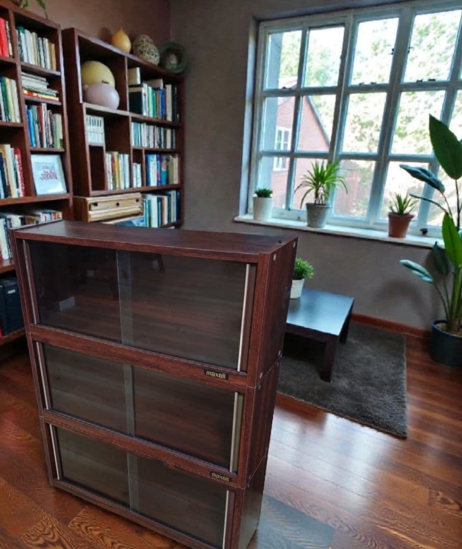 【希少・当時】maxell マクセル ビデオテープラック 3段セット 昭和レトロ