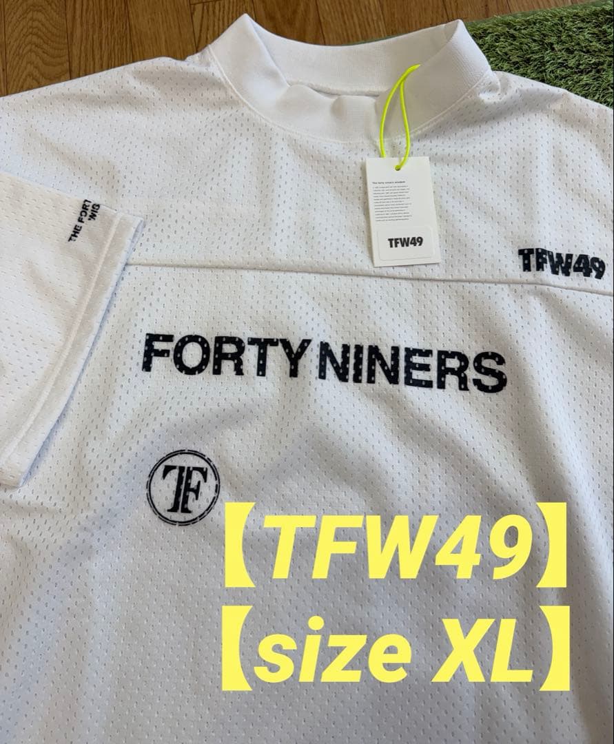 新品正規品TFW49/XL】吸汗速乾ドライ素材半袖モックネックシャツ高機能高品質