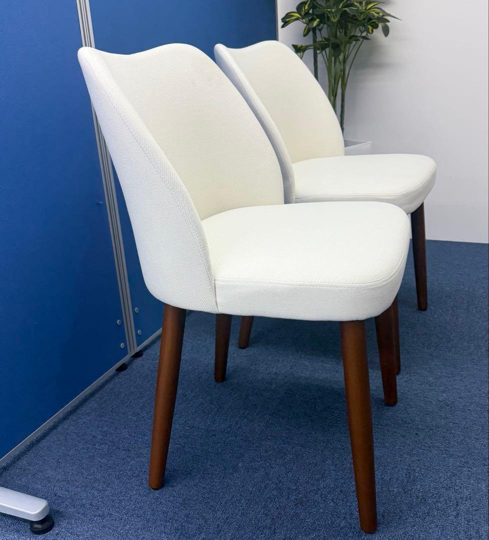 0207-Ｋ0026 ダイニングチェア 2脚セット ホワイト