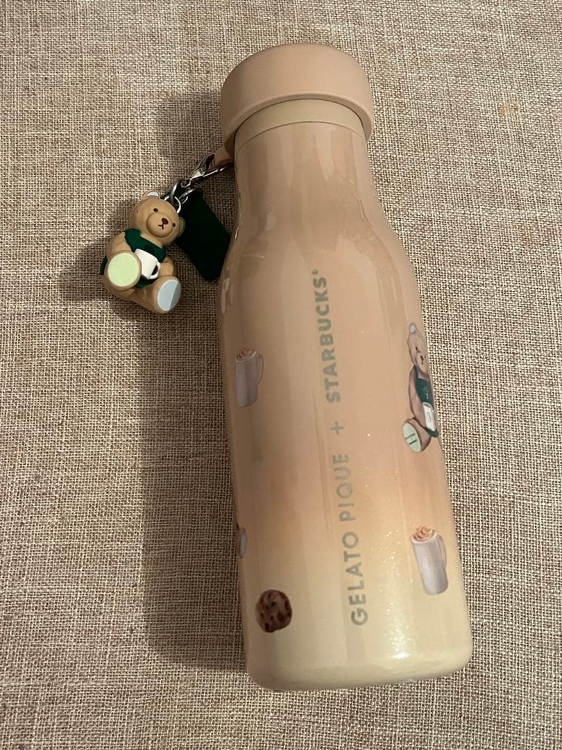新品　スターバックス　ジェラートピケ　ステンレスボトル　モカベージュ　473ml