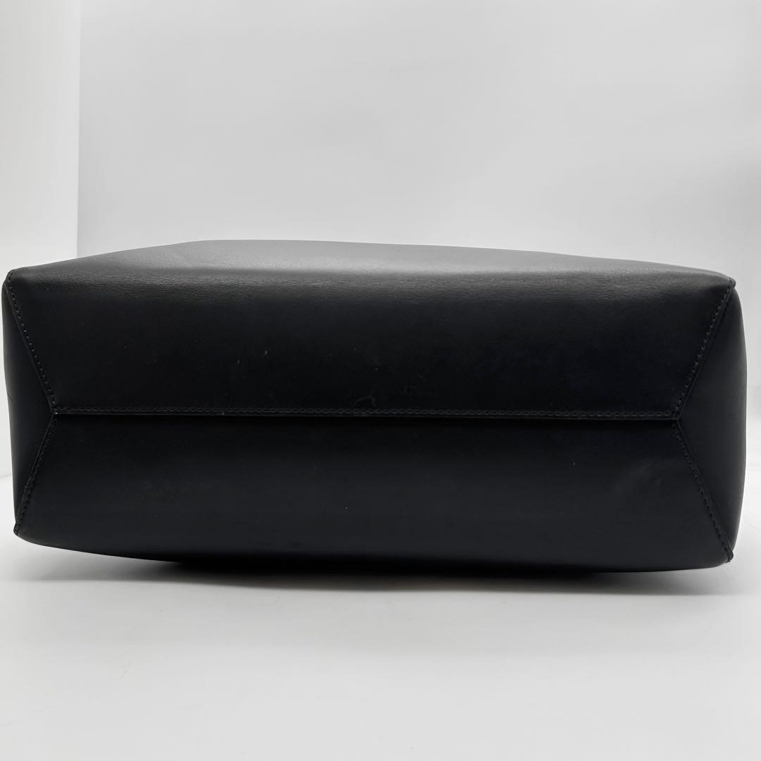 HAGS　高島屋　トートバッグ　ビジネス　オールレザー　黒　ロゴ　A4　肩掛け