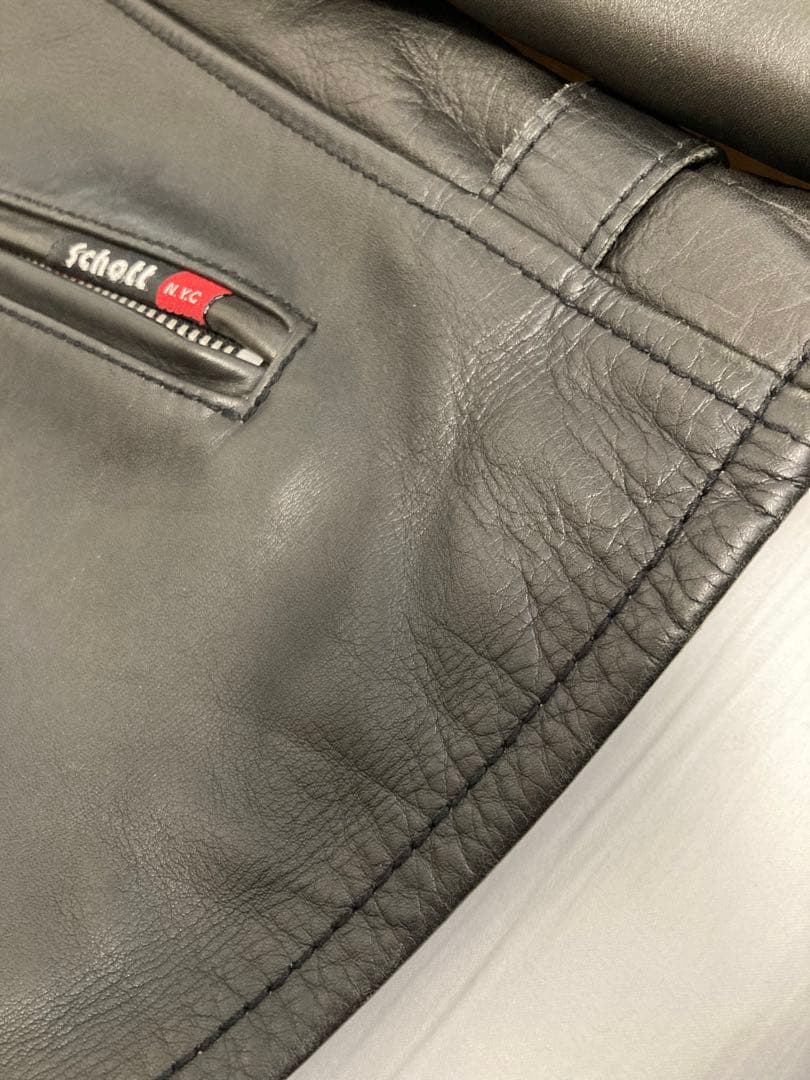 Schott ショット シープスキン シングルライダース ジャケット 2XL 黒