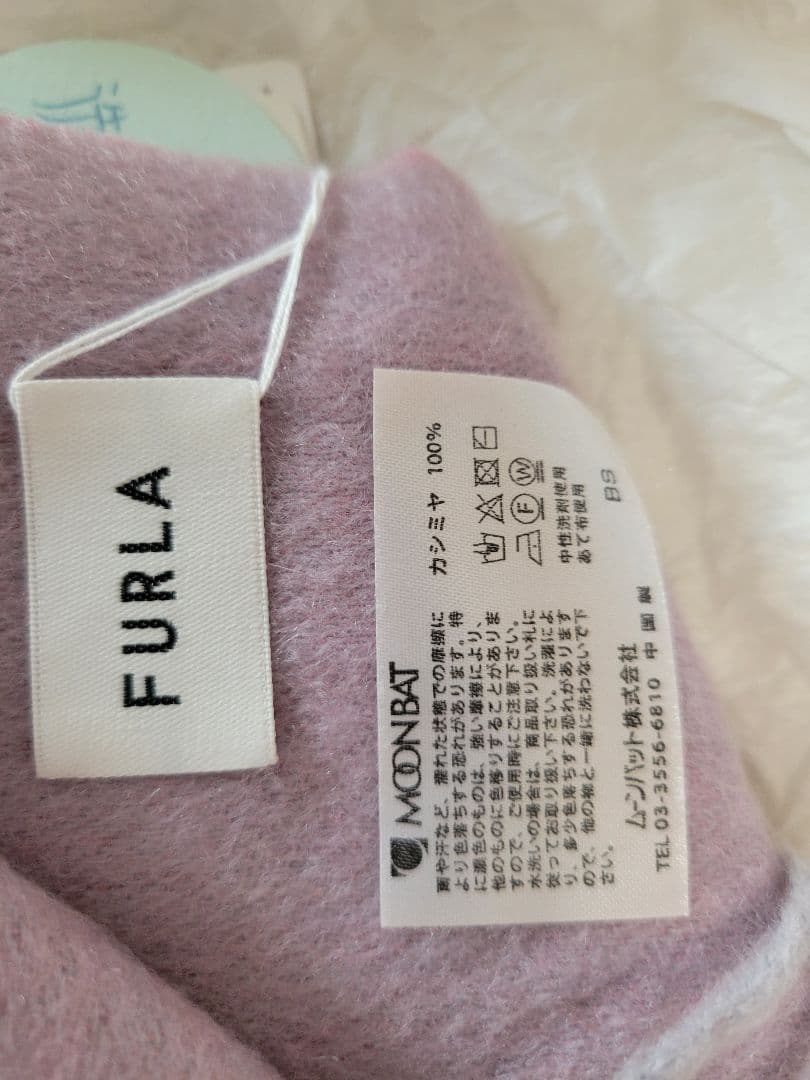 FURLA 洗えるカシミヤ マフラー ピンク系 フルラ 新品 カシミヤ100%