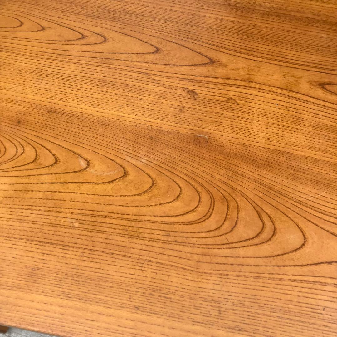 昭和レトロ プライウッド 大型座卓 ローテーブル 木製サイドテーブル ビンテージ