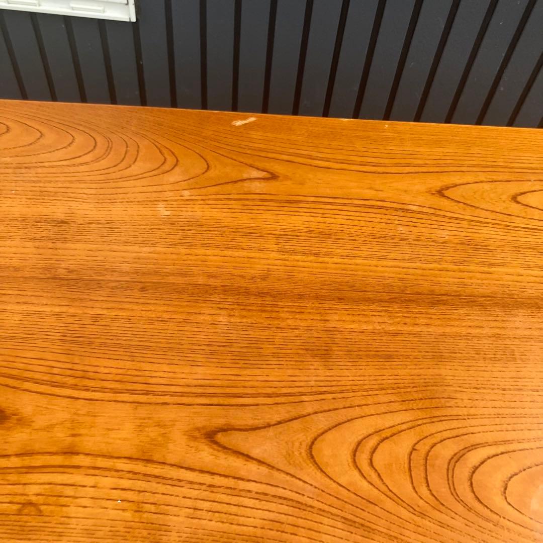 昭和レトロ プライウッド 大型座卓 ローテーブル 木製サイドテーブル ビンテージ