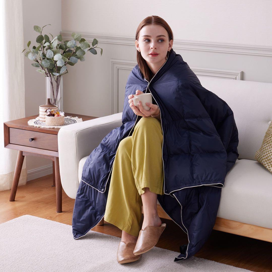 【タグ付き】モスコビーリッチダウン 軽い・薄いコンパクト モバイルダウンキルト