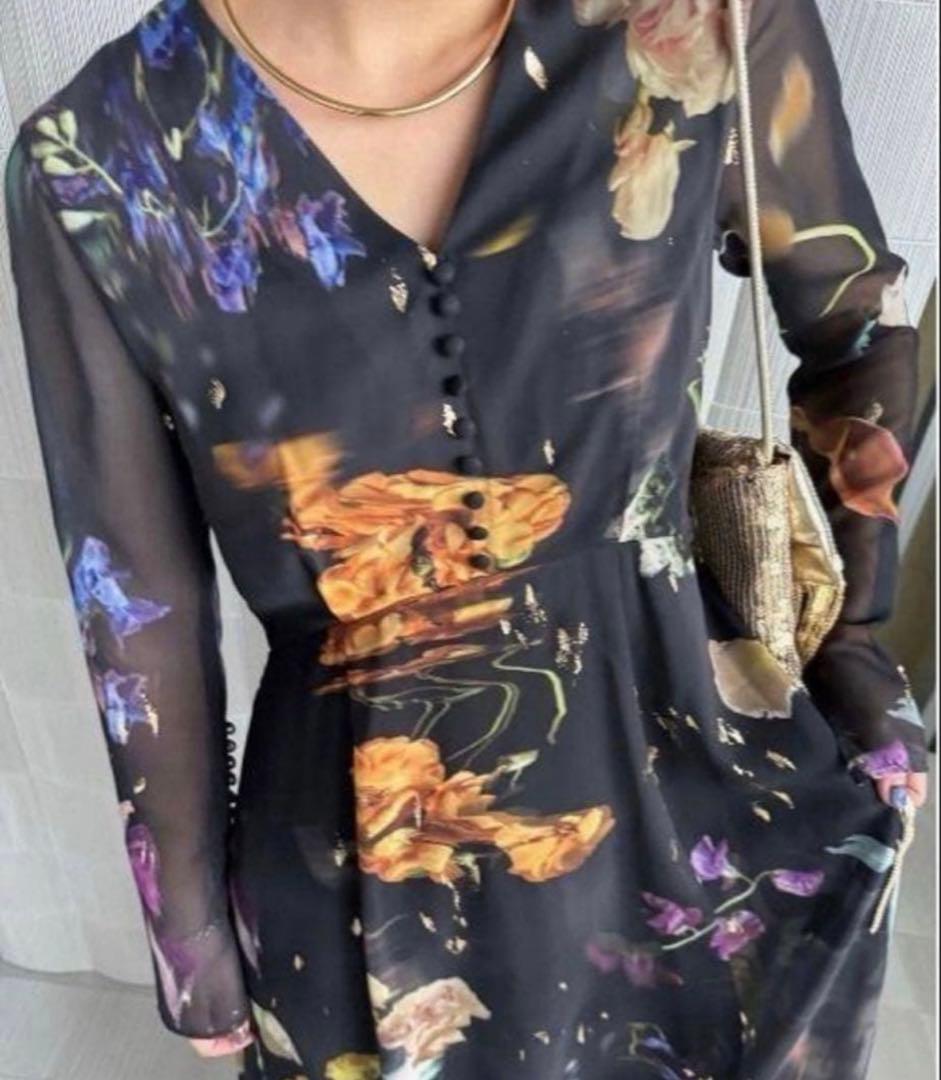 ワンピース AmeriVINTAGE UND SCAN FLOWER DRESS