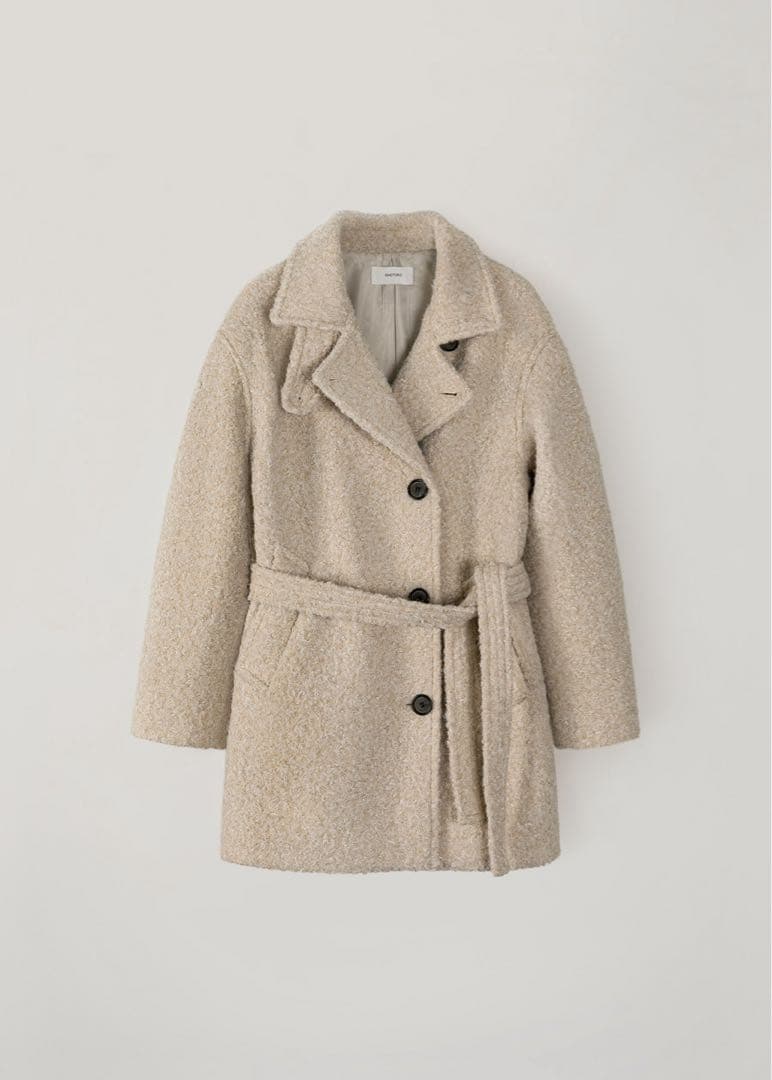OHOTORO｜Boucle 2way Half Coat｜beige