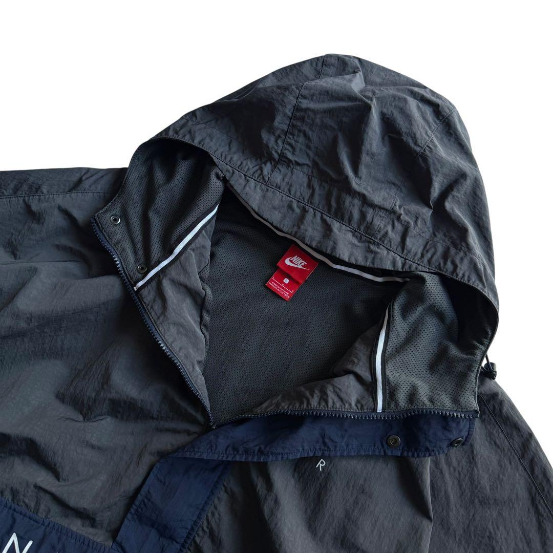 ナイキ　ナイロンジャケット アノラックパーカ ストリート系 ネイビー ダンサー