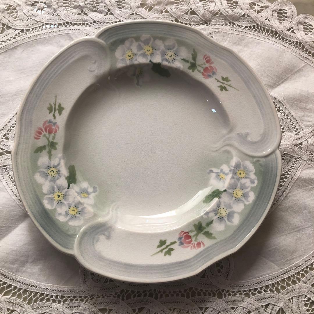 フランス　アンティーク　リュネヴィル　プレート　りんごの花