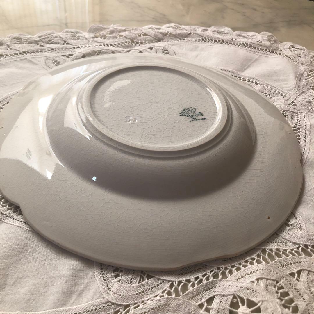 フランス　アンティーク　リュネヴィル　プレート　りんごの花