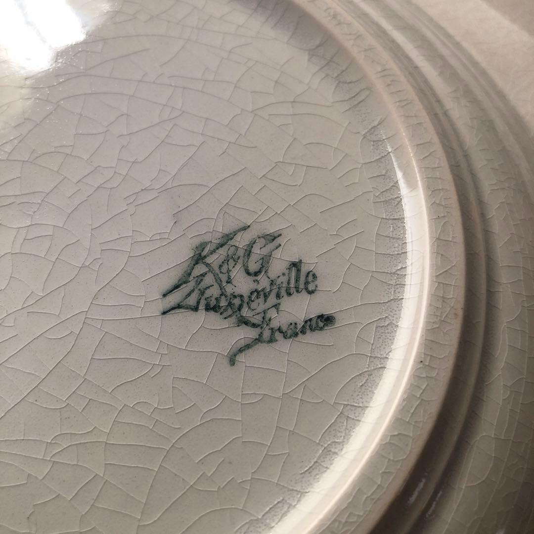 フランス　アンティーク　リュネヴィル　プレート　りんごの花