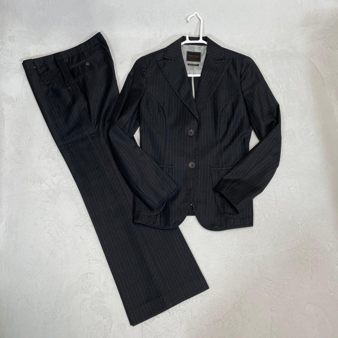 美品 TOMORROWLAND ウール100% セットアップ ピンストライプ M