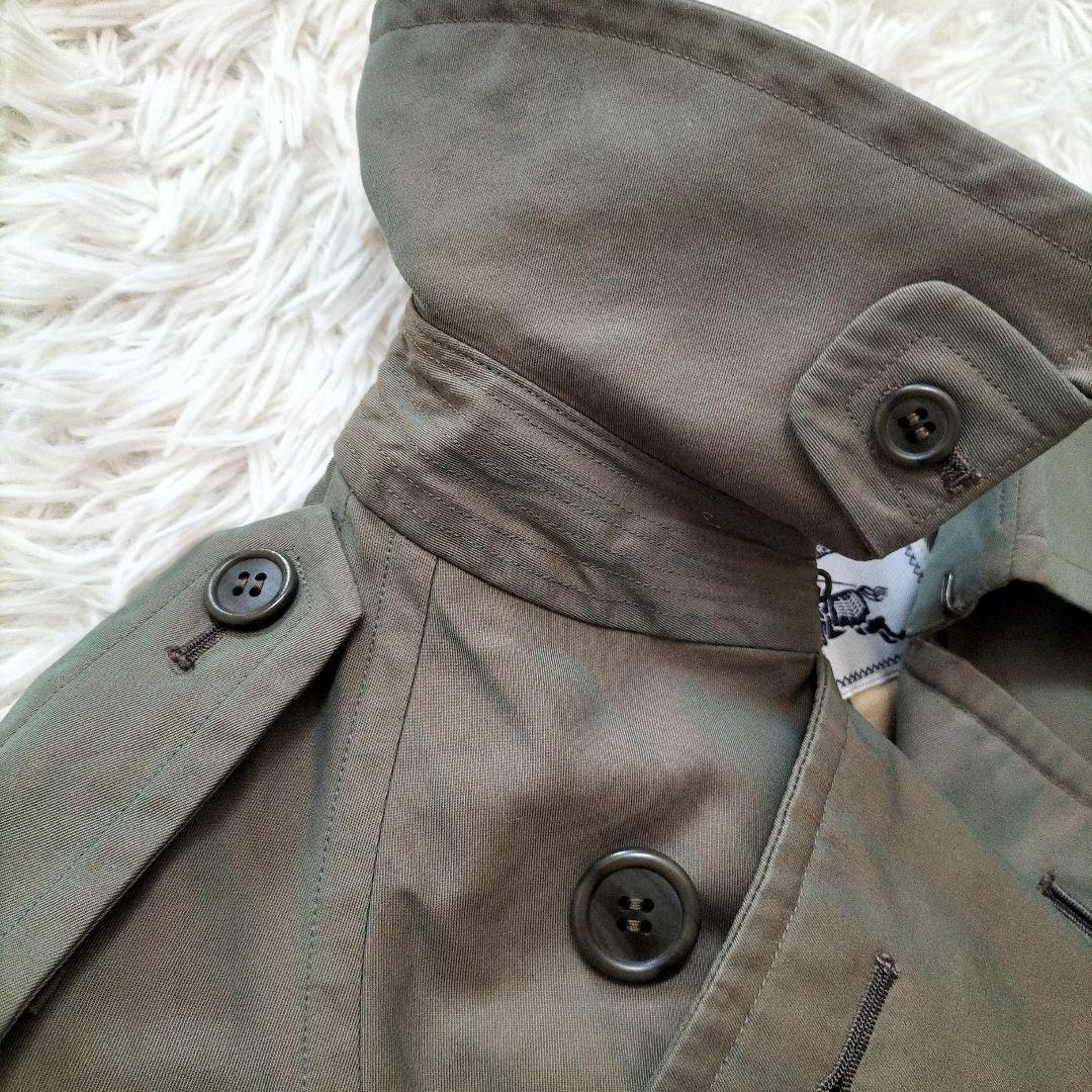 バーバリー トレンチコート ロング丈 ベルト付き 白タグ 玉虫色 S