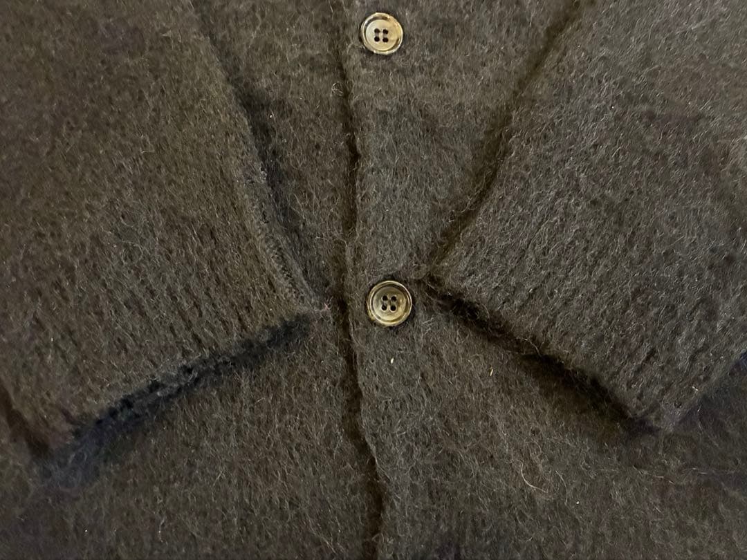 アダムエロペ　ADAM ET ROPE' モヘア　ウール　カーディガン　ブラック