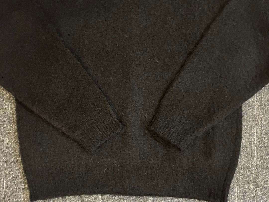 アダムエロペ　ADAM ET ROPE' モヘア　ウール　カーディガン　ブラック