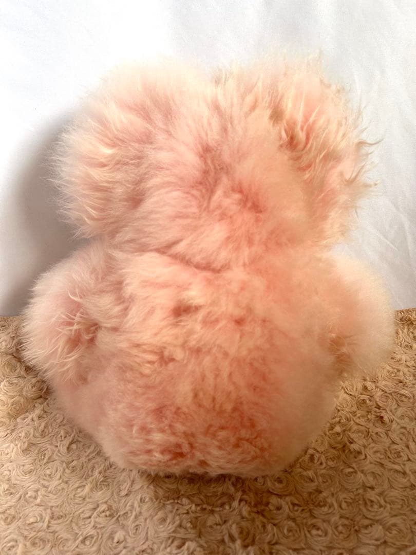 ふわふわアルパカテディベア (ペルー直輸入) ペールピンク