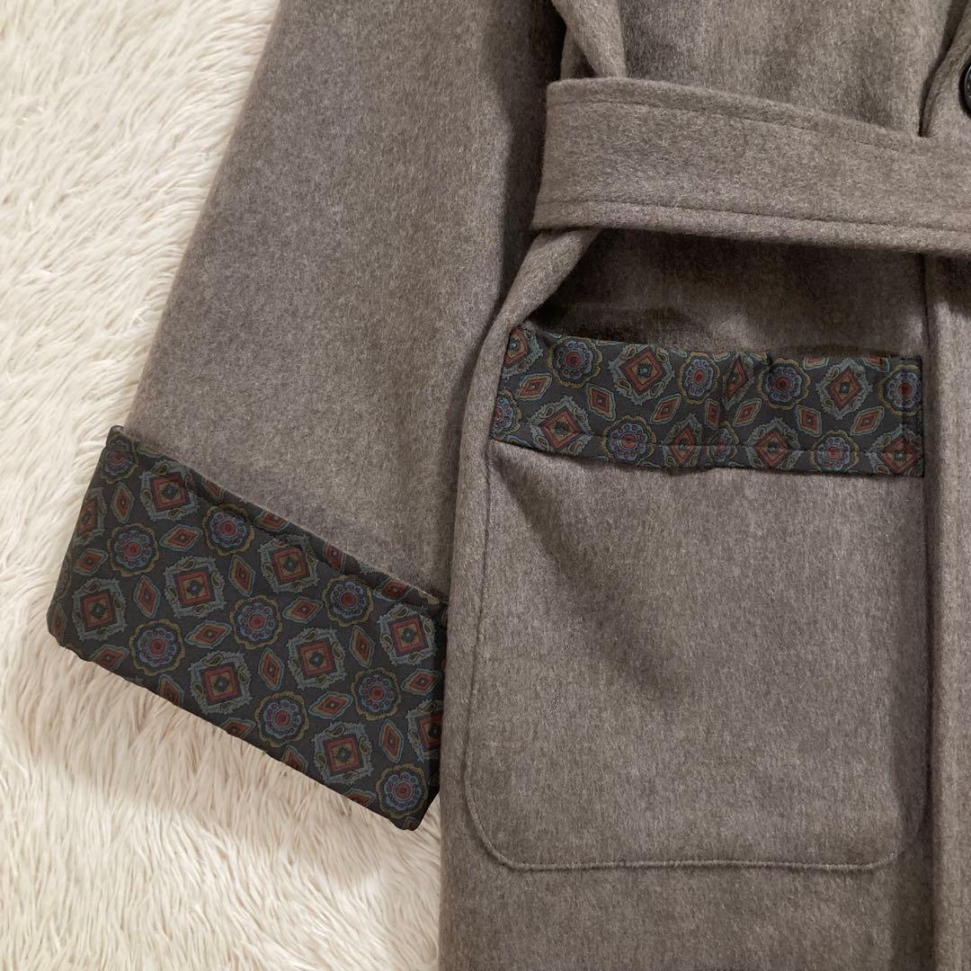 美品 バーバリーズ チェスターコート ショート ウール ペイズリー ホースロゴ