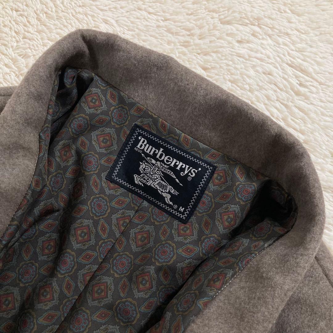 美品 バーバリーズ チェスターコート ショート ウール ペイズリー ホースロゴ
