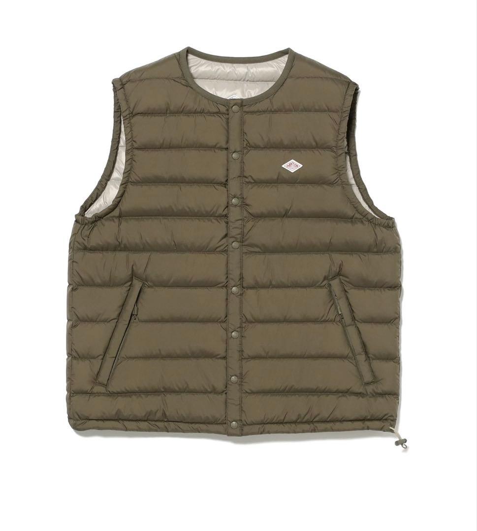【美品】今季DANTONダントン　インナーダウンベスト　クルーネック