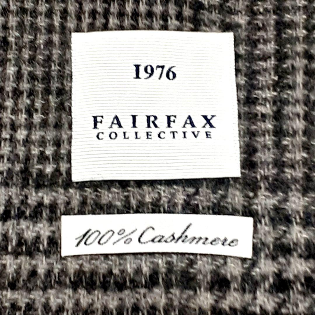 専用新品⭐FAIR FAX フリンジ 大判 マフラー ストール ブラック×グレー