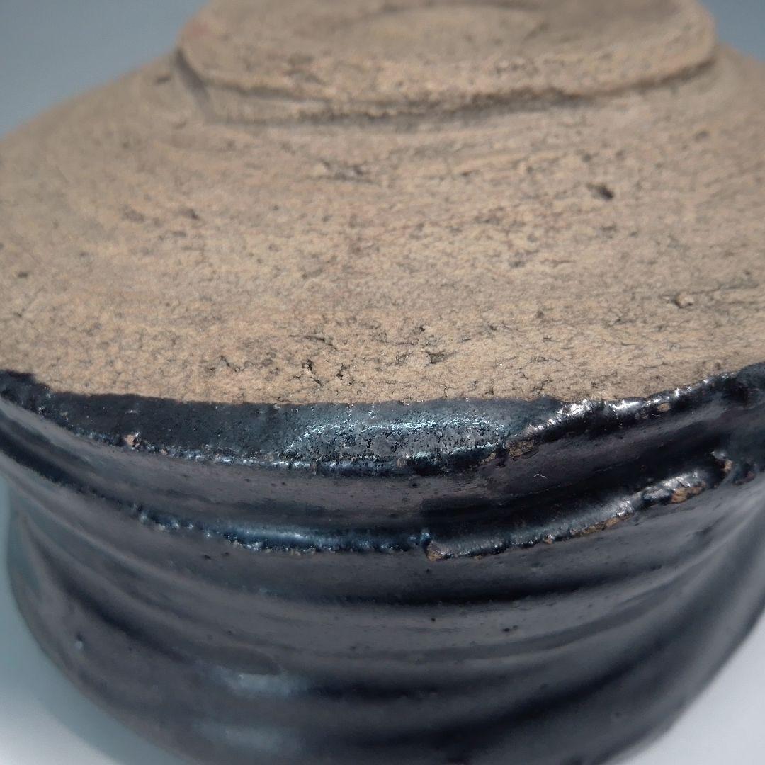 織部　茶碗　黒織部