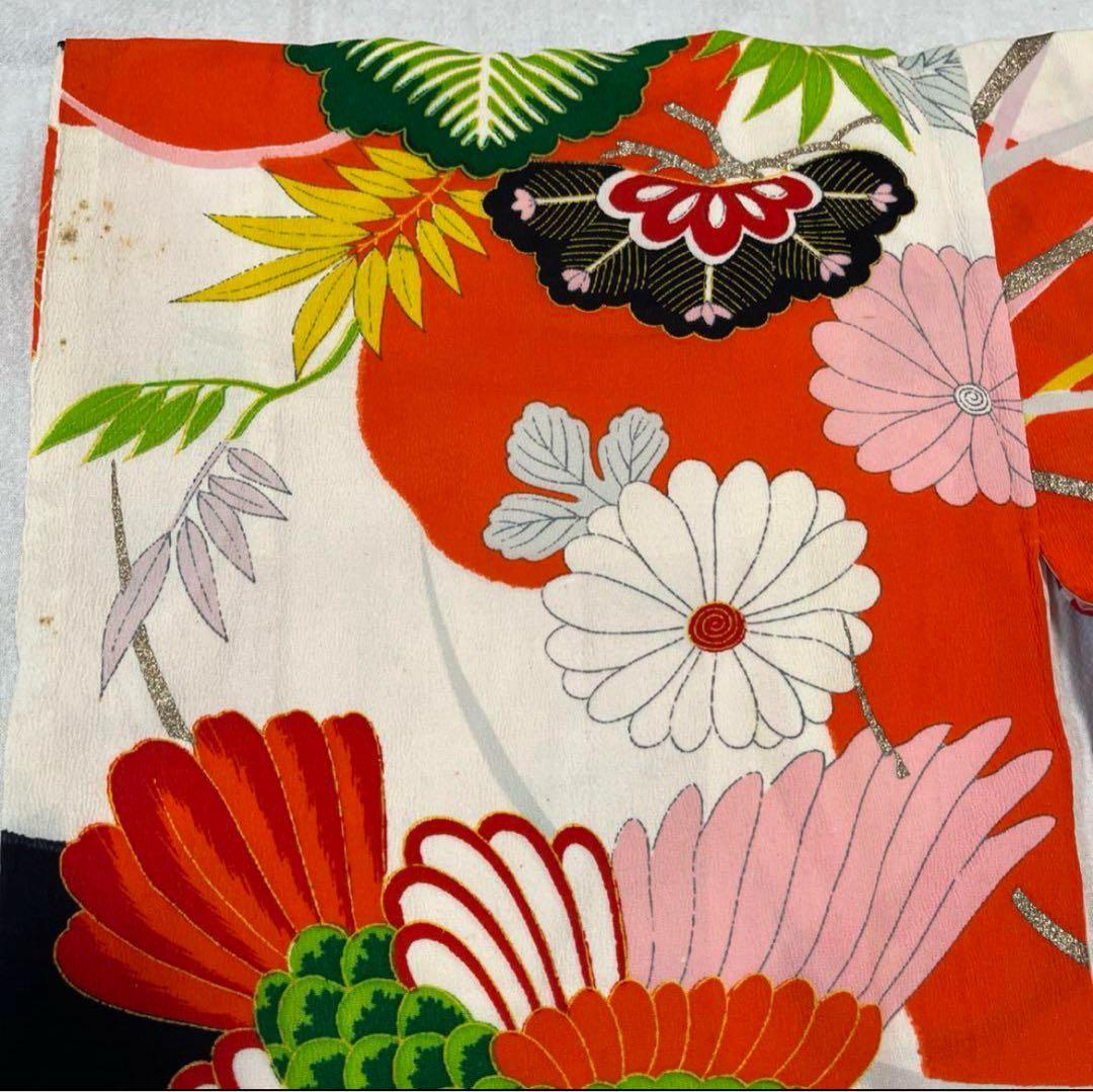 七五三　3歳　着物　正絹　アンティーク　被布