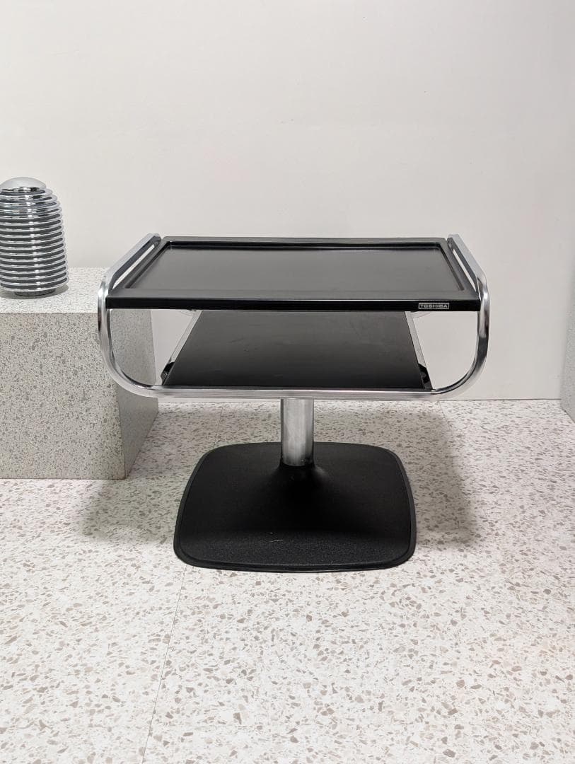 ビンテージ TOSHIBA スチール シェルフ サイドテーブル スペースエイジ