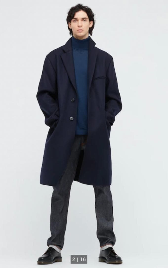 【さらに値下げ中】ウールブレンドチェスターコート ユニクロ＋J