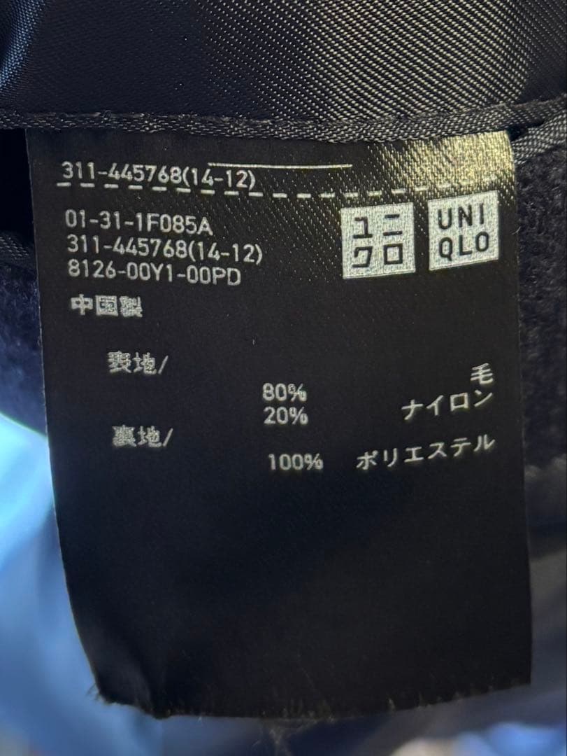 【さらに値下げ中】ウールブレンドチェスターコート ユニクロ＋J