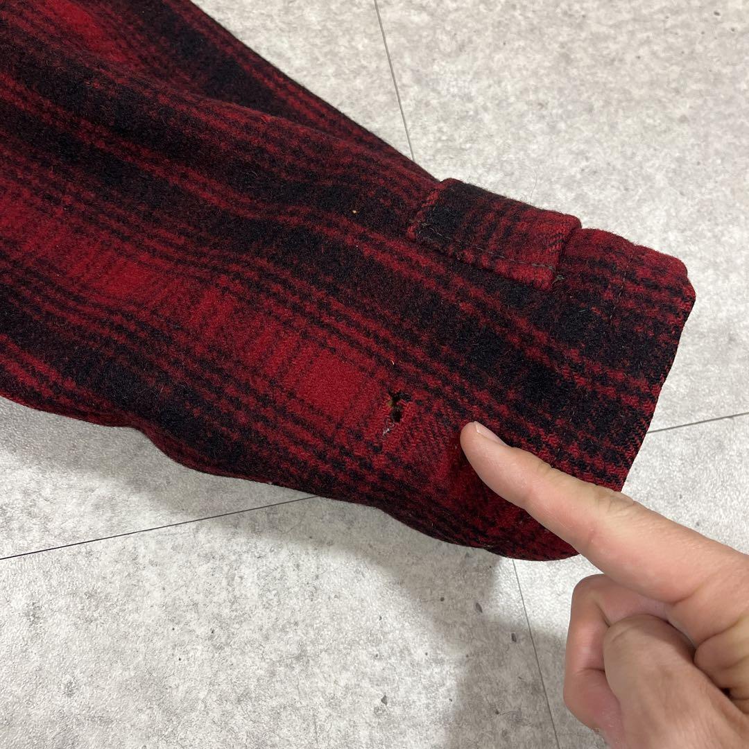 70sウールリッチ ハンティングジャケット バッファローチェック オンブレ L