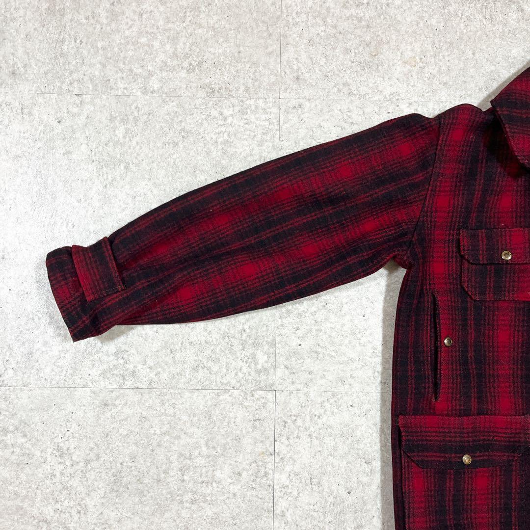70sウールリッチ ハンティングジャケット バッファローチェック オンブレ L