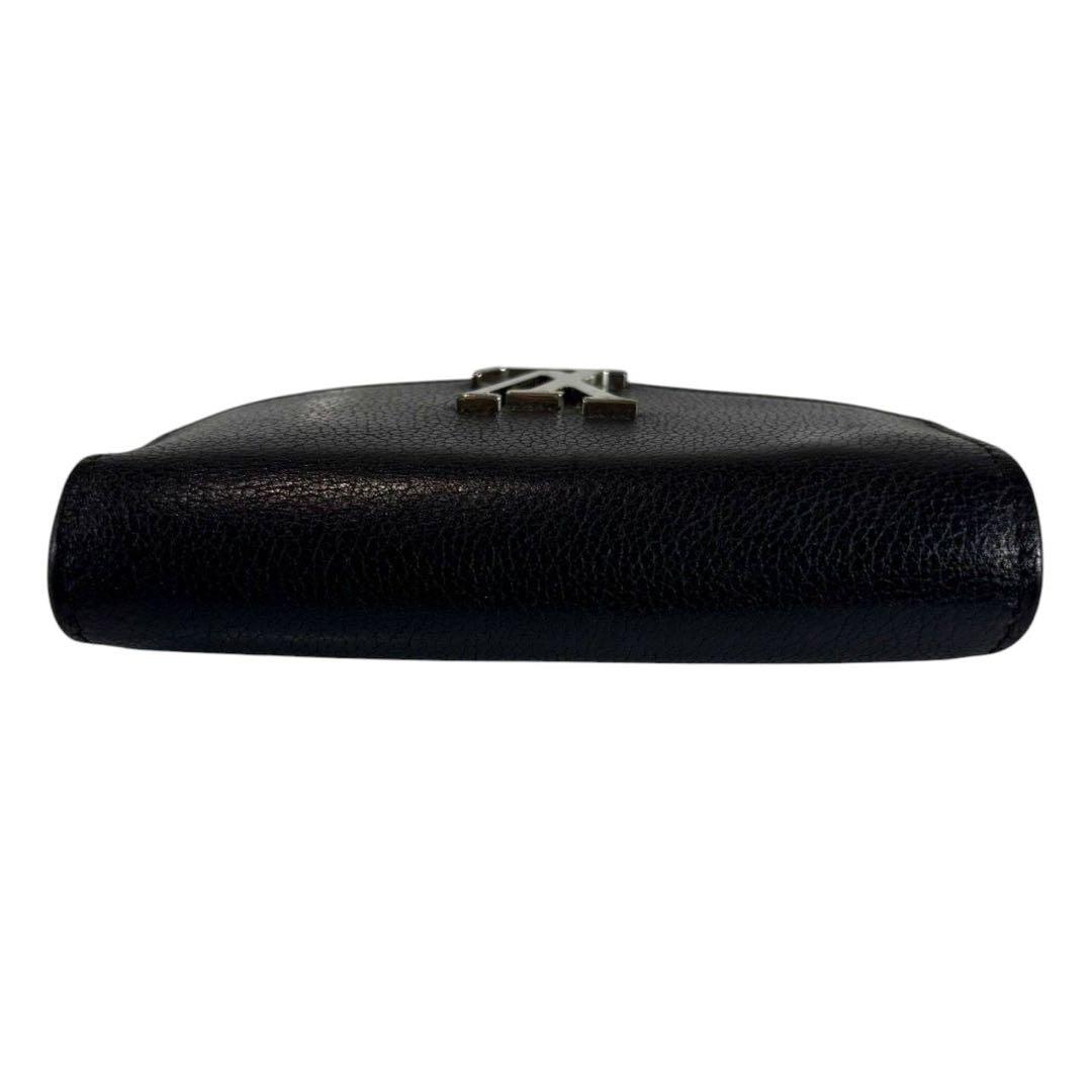 美品 ルイヴィトン マイロックミー 三つ折り財布 ブラック レザー LVロゴ