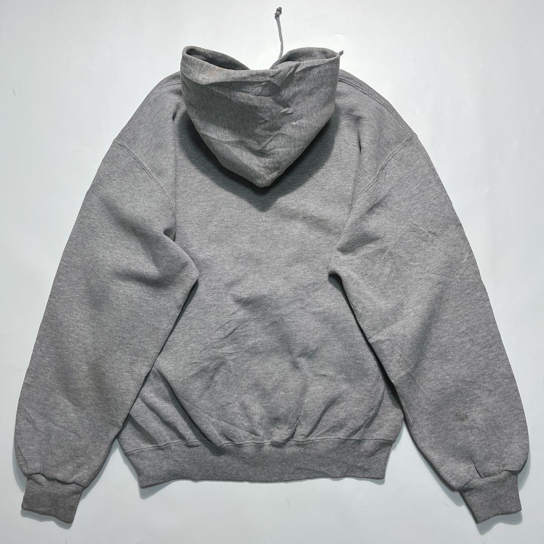 90s〜 ラッセル プルオーバーパーカー L グレー 無地 プレーン 7582