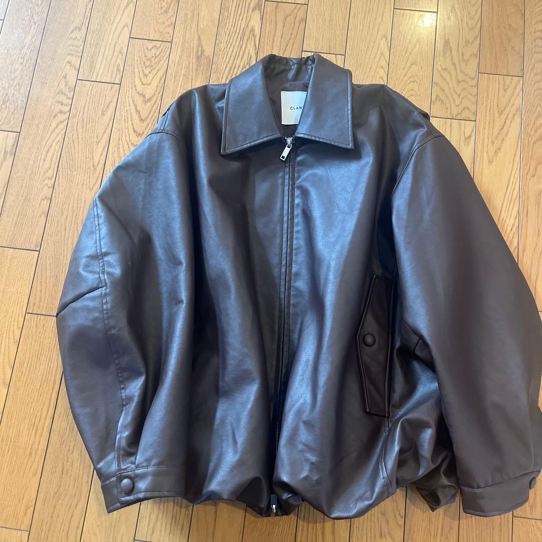CLANE クラネ FAKE LEATHER BALLOON JACKET