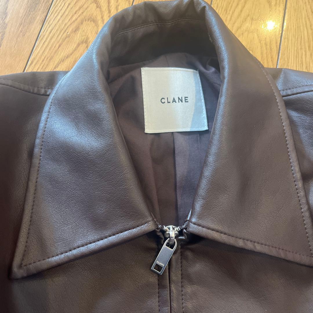 CLANE クラネ FAKE LEATHER BALLOON JACKET