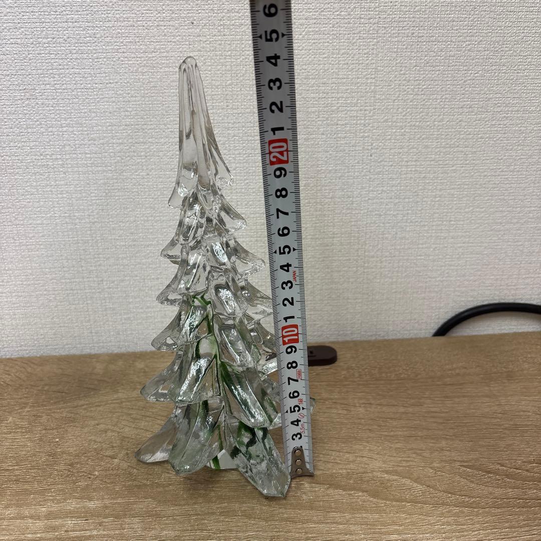 ヴィンテージ クリスタル クリアガラス製　クリスマスツリー