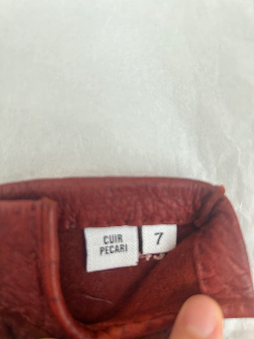 皮　手袋　CAUSSE コース　CUR PECARI 7 フランス製　メンズ