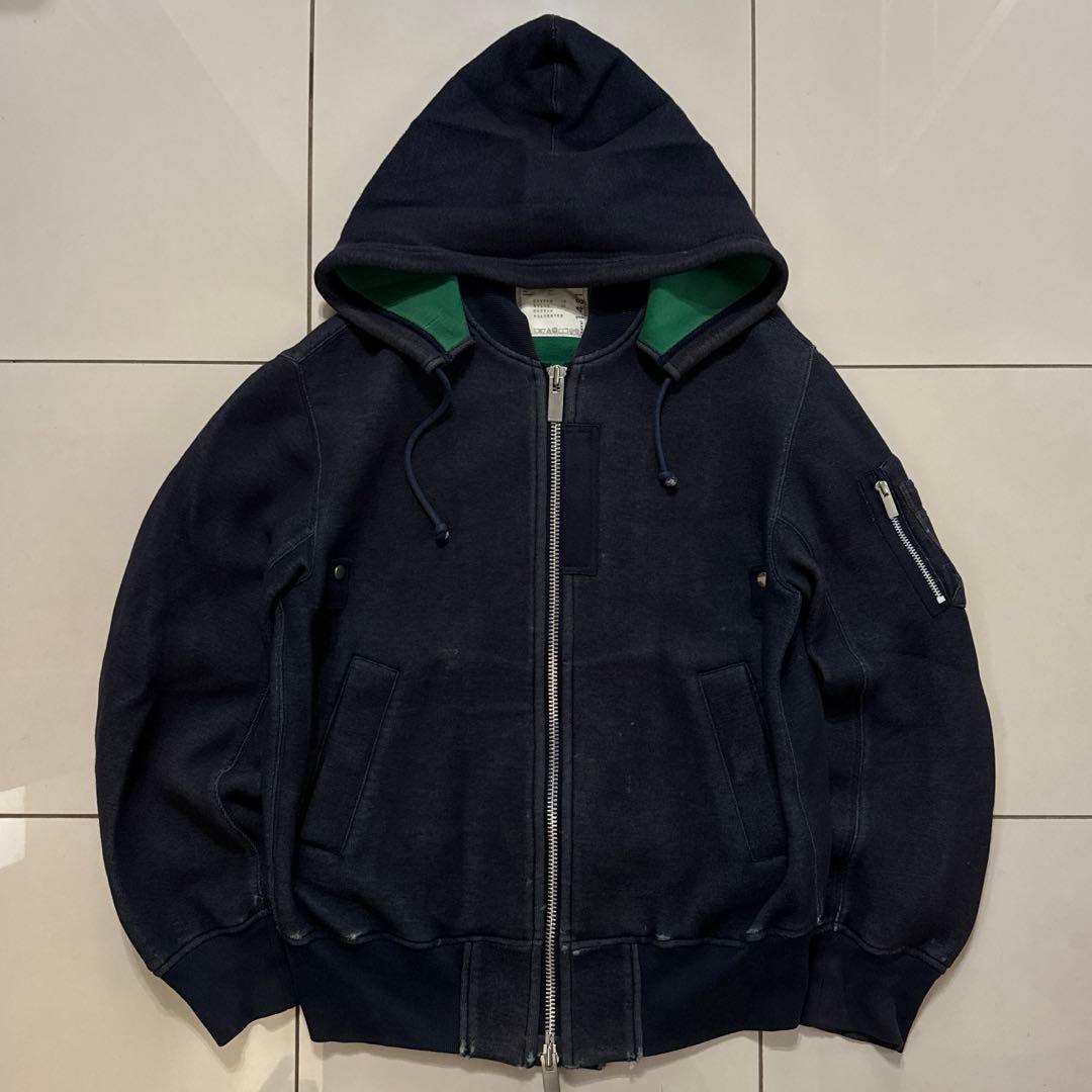 Sacai サカイ スウェットパーカ MA-1 ミリタリー サイズ1