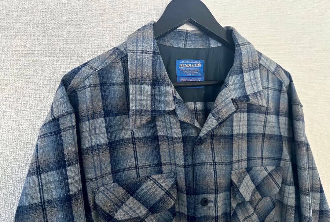 超スペシャル 90s ペンドルトン オンブレ チェック シャツ L ブルー