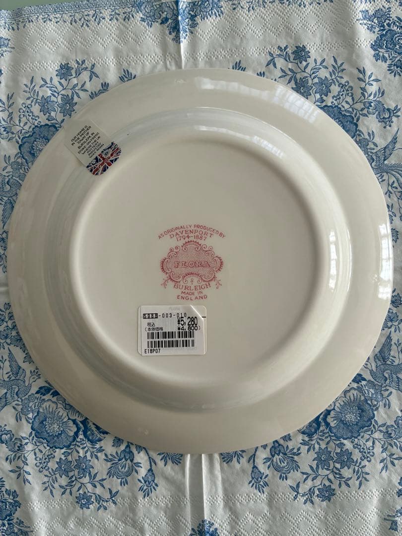 BURLEIGH バーレイ　フローラ　ブルー　ピンク　計4枚　おまけ付