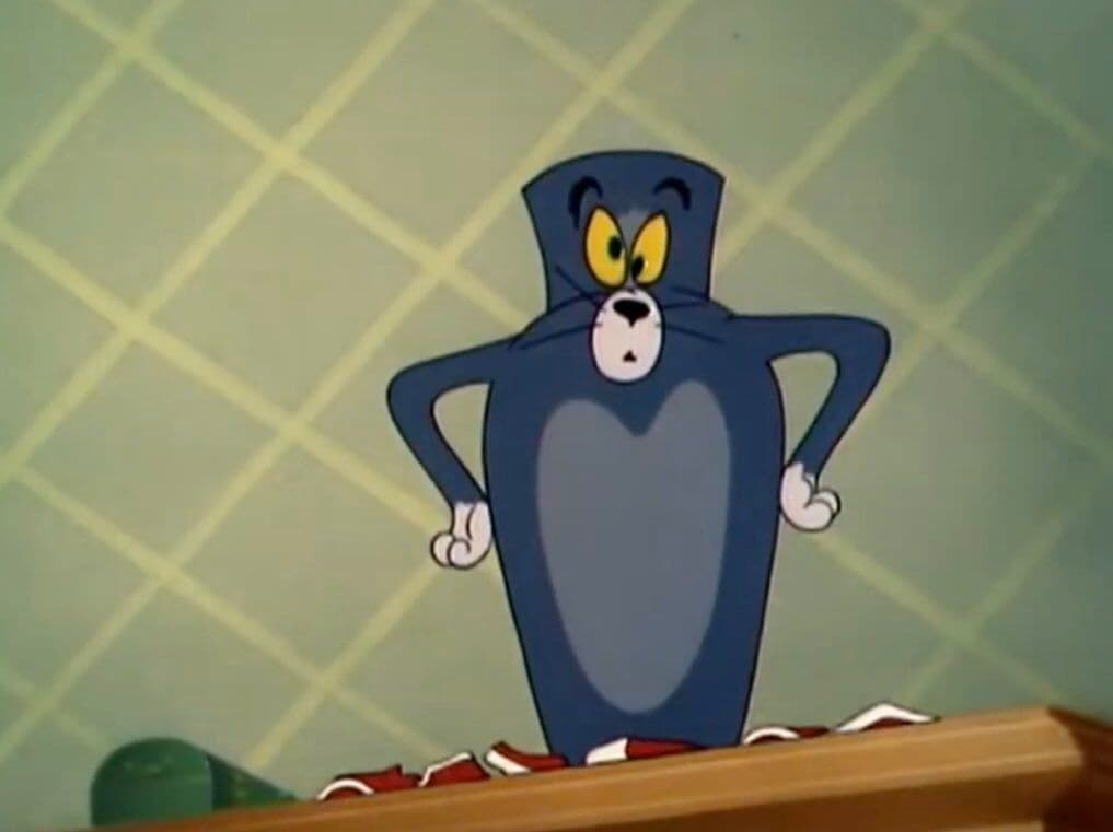 トムとジェリー トム 花瓶 壺 陶器製